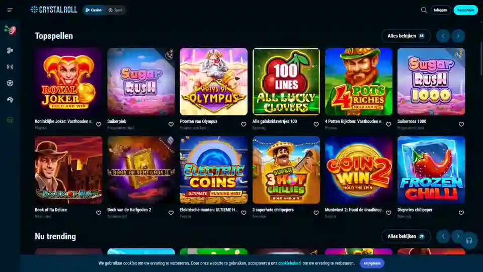Crystal Roll Casino main
